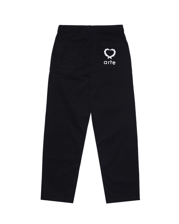 Arte Antwerp Poage Back Heart Pants SS24 007P BLK AFEW STORE